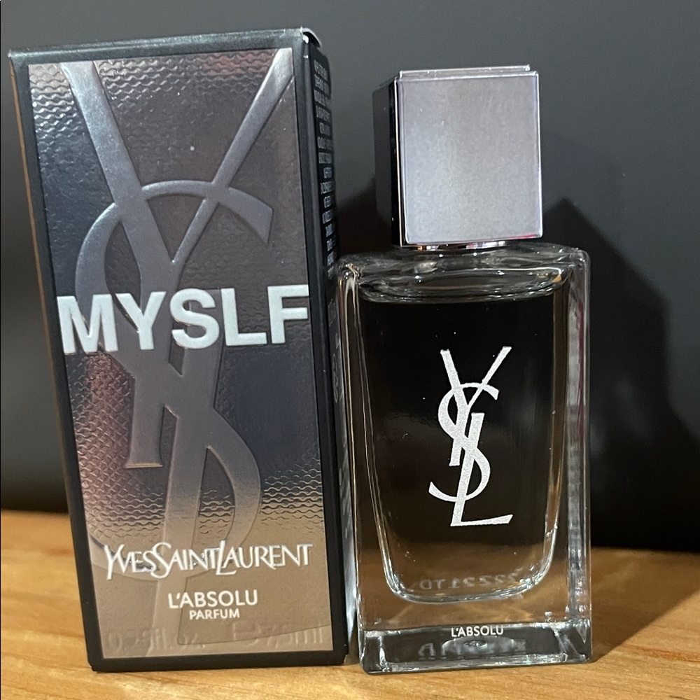 🍉 YSL MYSLF ABSOLUTE Black Toiletry Bag with Silver MYSLF Logo - Picture 2 of 16